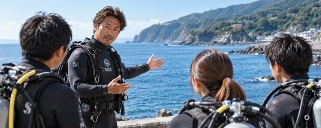 PADI IDCでトレーニングするダイバー